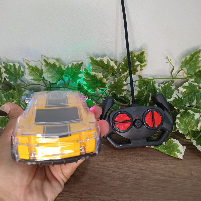 Brinquedo Camaro Amarelo Carrinho Controle Remoto C/ Luzes