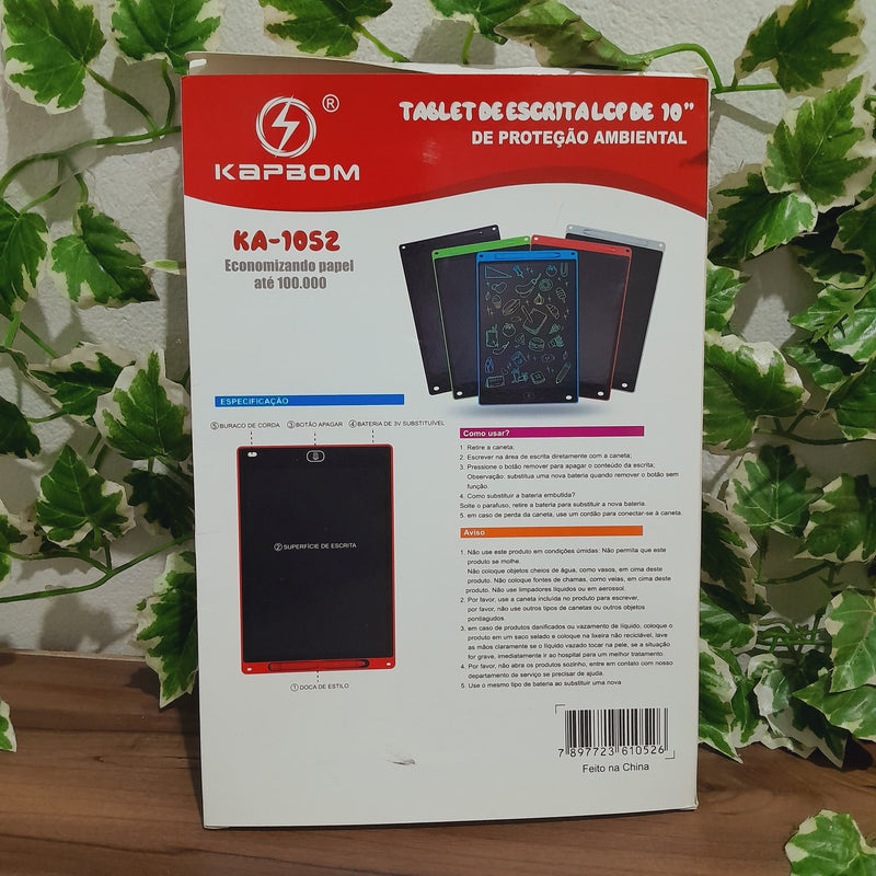 Lousa Mágica Kapbom Tablet Lcp Ka1052 26x18cm Para Crianças