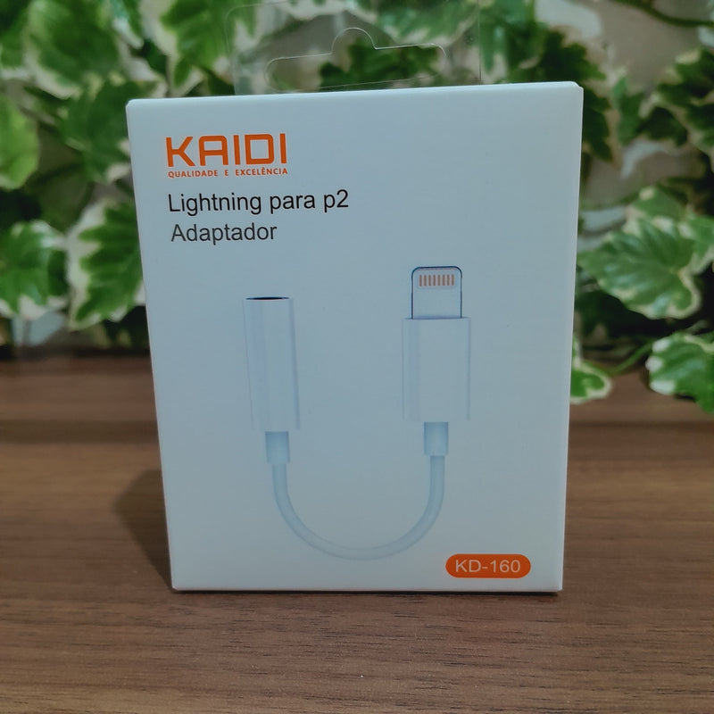 Cabo Adaptador Kaidi Lightning P2 Compativel C iPhone Kd-160