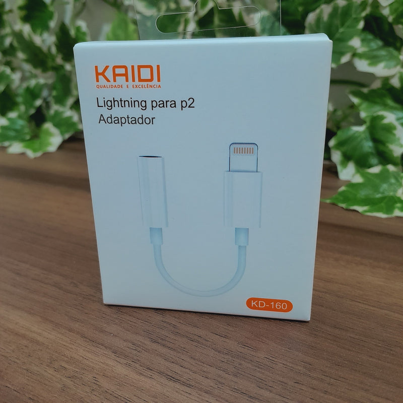 Cabo Adaptador Kaidi Lightning P2 Compativel C iPhone Kd-160