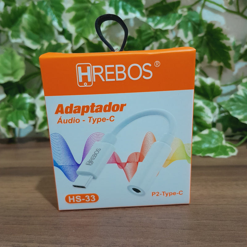 Cabo Adaptador Áudio Para Tipo C Hrebos Hs-33