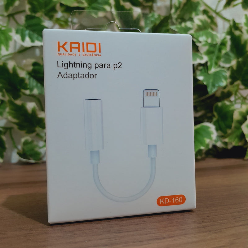 Cabo Adaptador Kaidi Lightning P2 Compativel C iPhone Kd-160