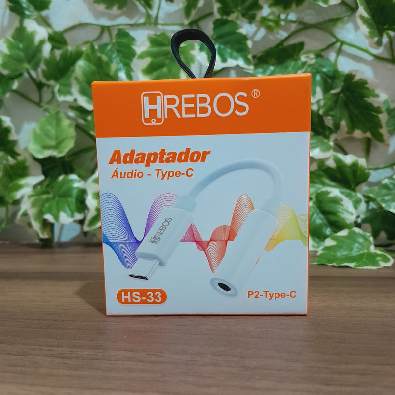 Cabo Adaptador Áudio Para Tipo C Hrebos Hs-33