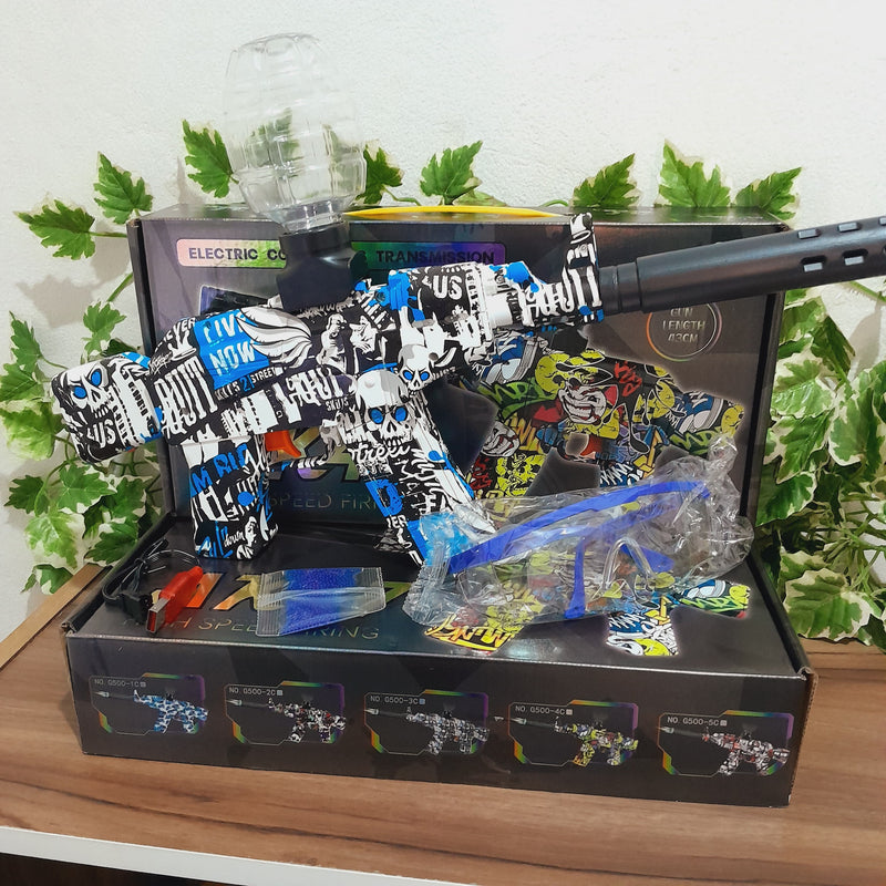 Arma De Bolinhas De Gel Brinquedo Rifle Elétrica Automatico Orbeez Modelo Ak 47 USB Lançador